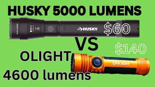 Olight Seeker 4 Pro 4600 lumens vs Husky 5000 lumens [upl. by Azaria]