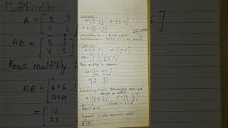 Matrices class 12 maths notes [upl. by Dodge]