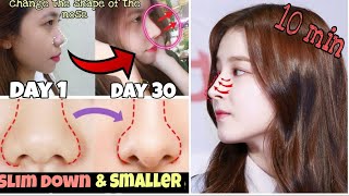 Top Exercise to slim down your nose naturally  Bài tập giúp thon gọn mũi tự nhiên và hiệu quả [upl. by Nylidam]