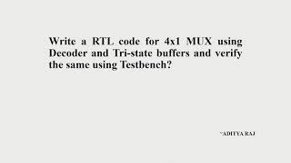 Verilog codesimulation and synthesis and design of a 4x1 MUX using decoder and buffers [upl. by Nidak824]