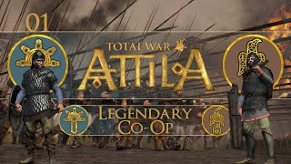 Lets Play Total War Attila Legendary CoOp  Ostrogoths amp Visigoths  Ep01  Kill Everything [upl. by Tallula177]