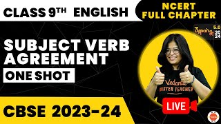 Subject Verb Agreement One shot  NCERT Class 9th English Preparation  CBSE 202324 Exam [upl. by Fridlund]