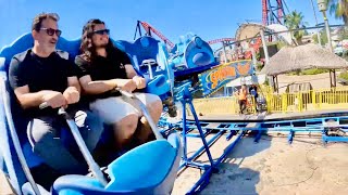 Spinning Coaster ZIPPY Roller Coaster 4K POV  ViaSeaKorsan Adasi Turkey No Copyright [upl. by Seko391]