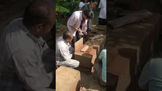 Repairing Patch of Rammed Earth Wall [upl. by Akemehc218]