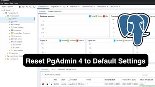 How to Reset PgAdmin 4 Layout to Default Settings [upl. by Dracir930]