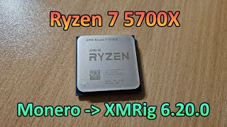 AMD Ryzen 7 5700X  Monero Hashrate amp Profit XMRig 6200 [upl. by Cuyler977]