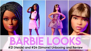 BARBIE LOOKS 21 AND LOOKS 24  Heide  Simone Unboxing and Review [upl. by Jacobsohn]