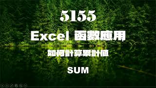 5155Excel函數應用如何計算累計值 [upl. by Ciaphus]