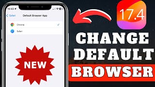 How To Change Default Browser On iPhone  Make Chrome Default Browser  New Update 2024 [upl. by Tarrel]