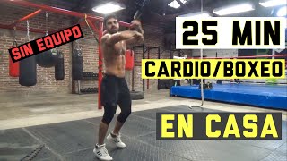 HIIT de Boxeo en casa 25 MIN vas a sudar como loco [upl. by Wynn]