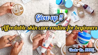 Transform your skin in 30 days  daily skin care routine for beginners affordable skin care routine [upl. by Ahab]