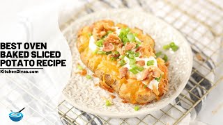 Best Oven Baked Sliced Potato Recipe [upl. by Weisman457]