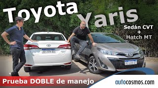 Prueba nuevo Toyota Yaris 5P manual y Sedán automático  Autocosmos [upl. by Dryden802]