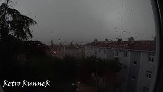 Istanbul hailstorm time lapse version  İstanbul dolu fırtına  27072017 [upl. by Sparke]