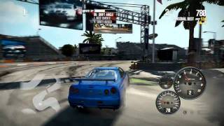 NFS Shift 2 Unleashed Drift Gameplay  Replay 4WD Drift with R34 Nissan Skyline on Miami Park Drift [upl. by Lowis]