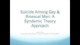 Suicide Among Gay and Bisexual Men A Syndemic Theory Approach [upl. by Lim]