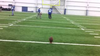 Blue Colts Mascot kicks a 40 yard field goal [upl. by Fanchie]