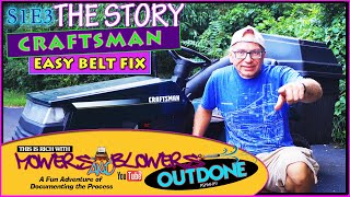 The Story S1E3 Free Craftsman How to Put on Riding Lawn Mower Belt Correctly Mowers Blowers OutDone [upl. by Nednyl]