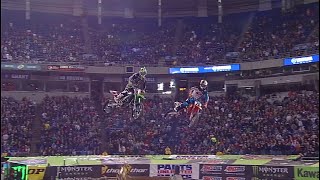 Supercross Battle of Legends  Ryan Dungey VS Ryan Villopoto  Minneapolis MN  2013 [upl. by Ttayh]