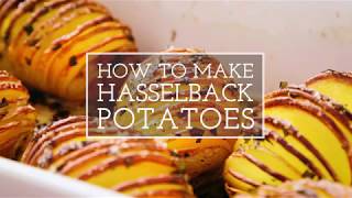 How to Make Crispy Hasselback Potatoes [upl. by Ardnassak]