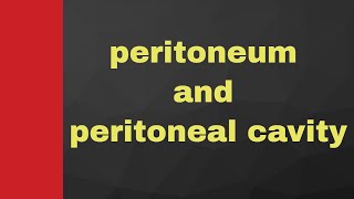 Peritoneal cavity  basic anatomy of peritoneum with notes [upl. by Ennaxxor]