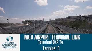 MCO Orlando Airport Terminal Link  Terminal BA To Terminal C  Full Route [upl. by Hildagard348]