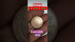 5 Euro Cents 2023 New Portugal Coin ytshorts coin euro [upl. by Iralam]