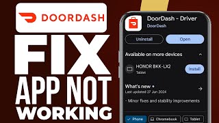 How To Fix DoorDash App Not Working 2024 Doordash Order Not Loading Solved [upl. by Galer332]