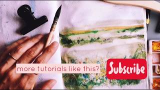 WATERCOLOR TUTORIAL ⎮ 2min easy landscape painting [upl. by Kristian]