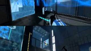 Portal 2  COOPSplit Screen  Test Chamber 4  2 [upl. by Notnilk596]