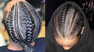 Mens Braided Man BunTop Knot Tutorial  PrettyBoyFloyd [upl. by Ahsirk]