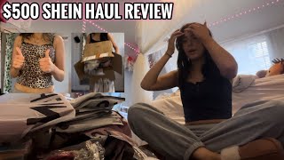 GIANT SHEIN HAUL REVIEW accessories purses clothes birthday present [upl. by Sadnalor]