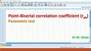 Point Biserial correlation in SPSS [upl. by Rochell93]