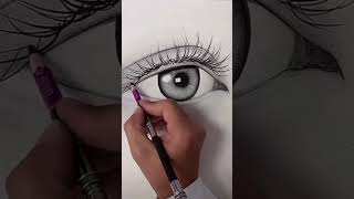 Realistic eye Drawing  How to draw eye sketch shorts eyedrawing [upl. by Sandell]