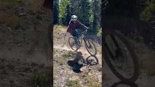 gapping a drop at brain head ​⁠BrianHeadResort bicycle biker mtb downhill downhillmtb [upl. by Kcirb]