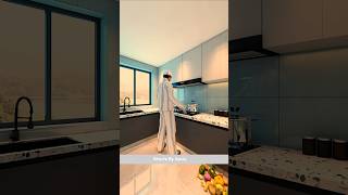 I built a luxury kitchen because my husband had a lot of difficulty in cookingshortsanimation [upl. by Julina72]