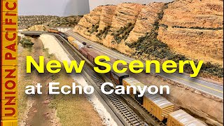 New Scenery at Echo Canyon on My NScale Layout [upl. by Adnorrehs394]