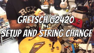 Gretsch G2420 setup and string change [upl. by Hajin]