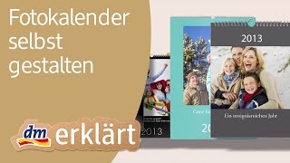 Die dm Fotokalender auf FotoParadies Terminkalender Tischkalender und mehr selbst gestalten [upl. by Nogam566]