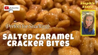 Salted Caramel Cracker Bites  Perfect for Snacking amp Gift Giving  Steph’s Stove [upl. by Asa]