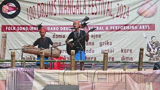 Matsram B Marak  Contemporary Garo Folk Song Competition  Hundred Drums Wangala Festival 2024 [upl. by Eltsyrk]