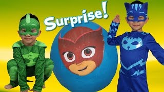 Super Giant Surprise Egg Opening Fun With Catboy Gekko CKN [upl. by Dayir547]