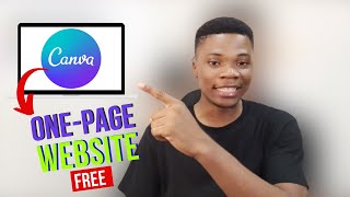 How to Create ONE PAGE WEBSITE with CANVA 2022 free Website Design [upl. by Alage]