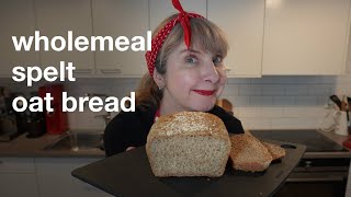 Wholemeal Spelt Oat Bread no dairy [upl. by Ahsoet]