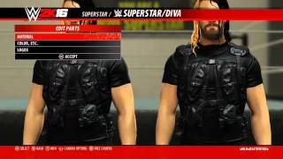 WWE 2K16 Creating Seth Rollins Shield Attire [upl. by Max623]