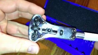 Armbanduhr Gehäuseöffner UhrenGehäuseöffner Schraubendreher für Uhren mit Schraubböden unboxing [upl. by Eelarac]