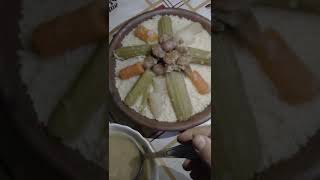 couscous with dried beans artichokes carrots and turnips 🤤😍😍🇩🇿 [upl. by Suirada]