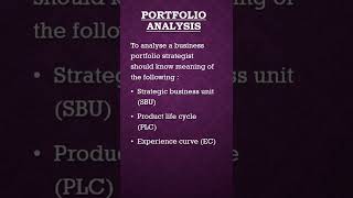 Portfolio analysis strategicmanagement management bcom bba mcom mba [upl. by Drofiar136]