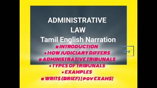 LLB AUDIO NOTES  ADMINISTRATIVE LAW  INTRODUCTION  JUDICIARY POWER  TRIBUNALS  TYPES EXAMPLES [upl. by Sammer]