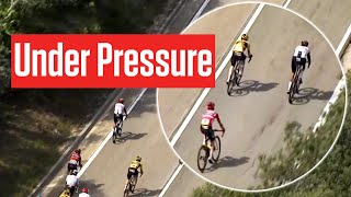 JumboVisma Sepp Kuss Under Pressure In Vuelta a España Attacks [upl. by Surtemed]